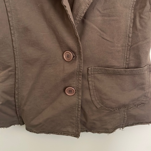 Mossimo Shacket- dark Taupe-Brown Short sleeves Half button Front pocket- Latge - Picture 5 of 10